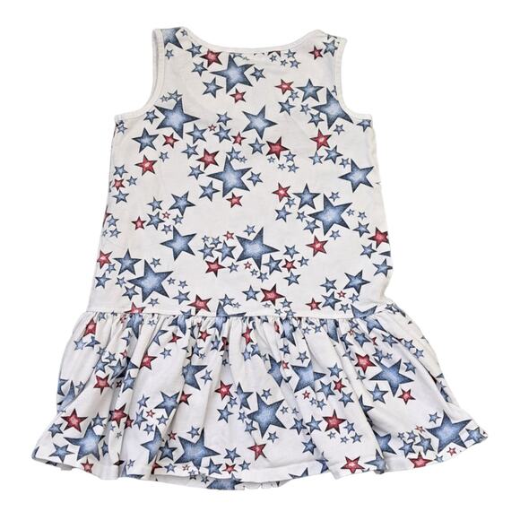 2 For $5 Sale Girl's Lands End Americana Stars Sleeveless Dress Size Small (4) - Picture 6 of 7